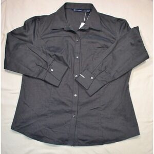 Cutter & Buck‎ Button Down Shirt XXL Gray Long Sleeve Cotton 2XL Workwear Logo